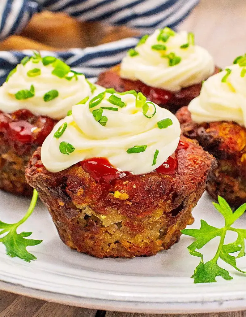 Mini Meatloaf Muffins with Mashed Potato Frosting 1