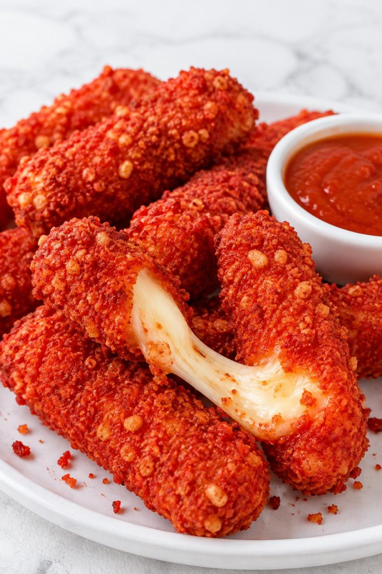 Hot Cheeto Mozzarella Sticks