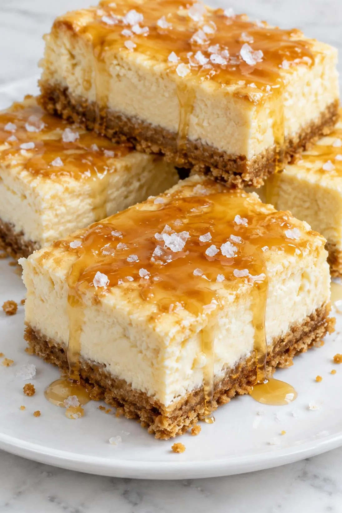 Salted Honey Cheesecake Bars